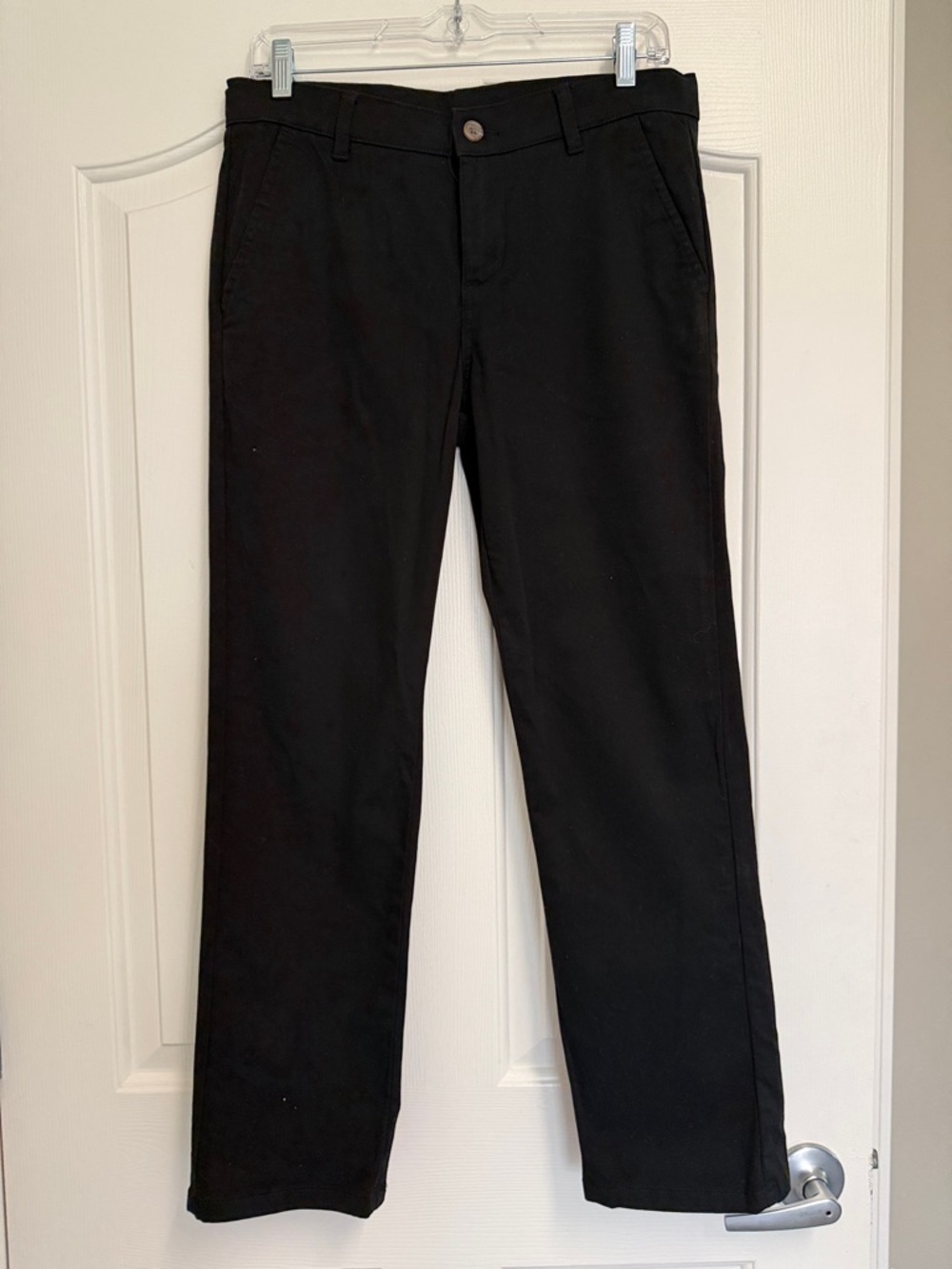 Black boys size 14 husky Fit Chino Pants izod